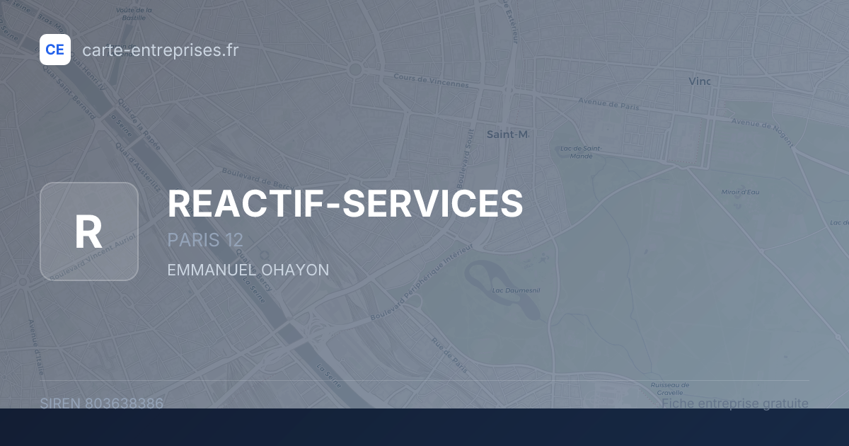 REACTIF-SERVICES — 803638386 — fiche entreprise