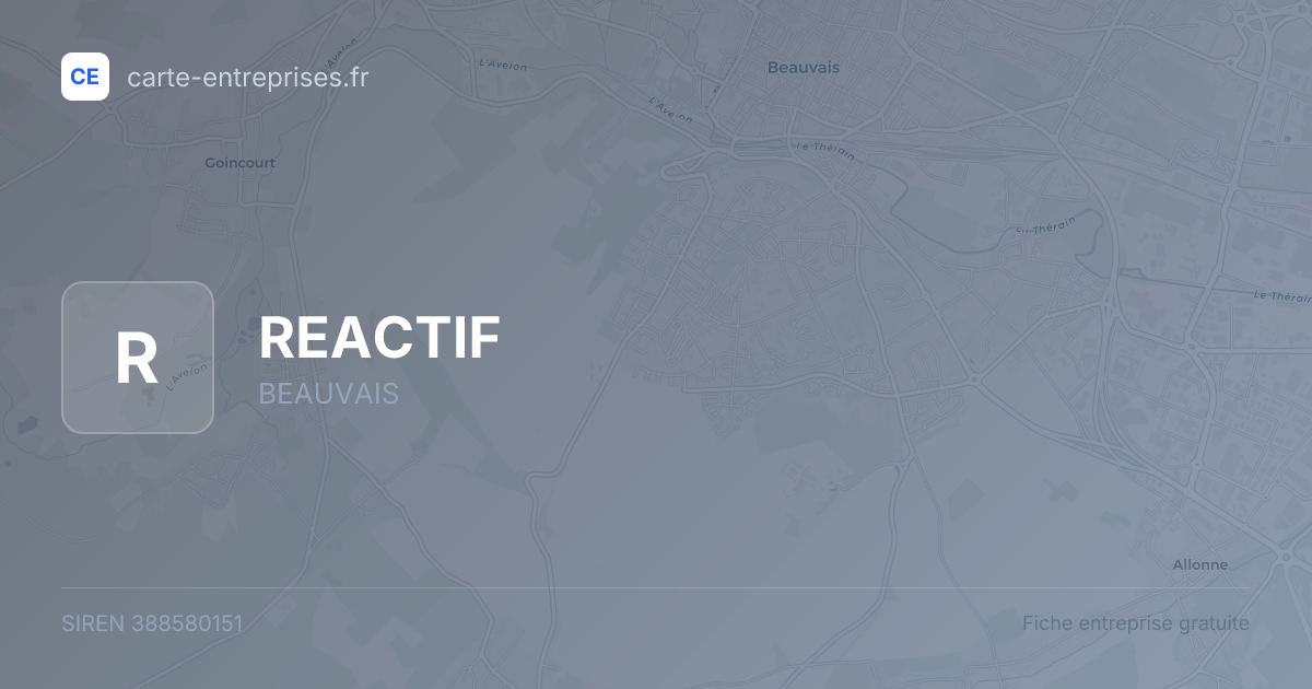 REACTIF — 388580151 — fiche entreprise