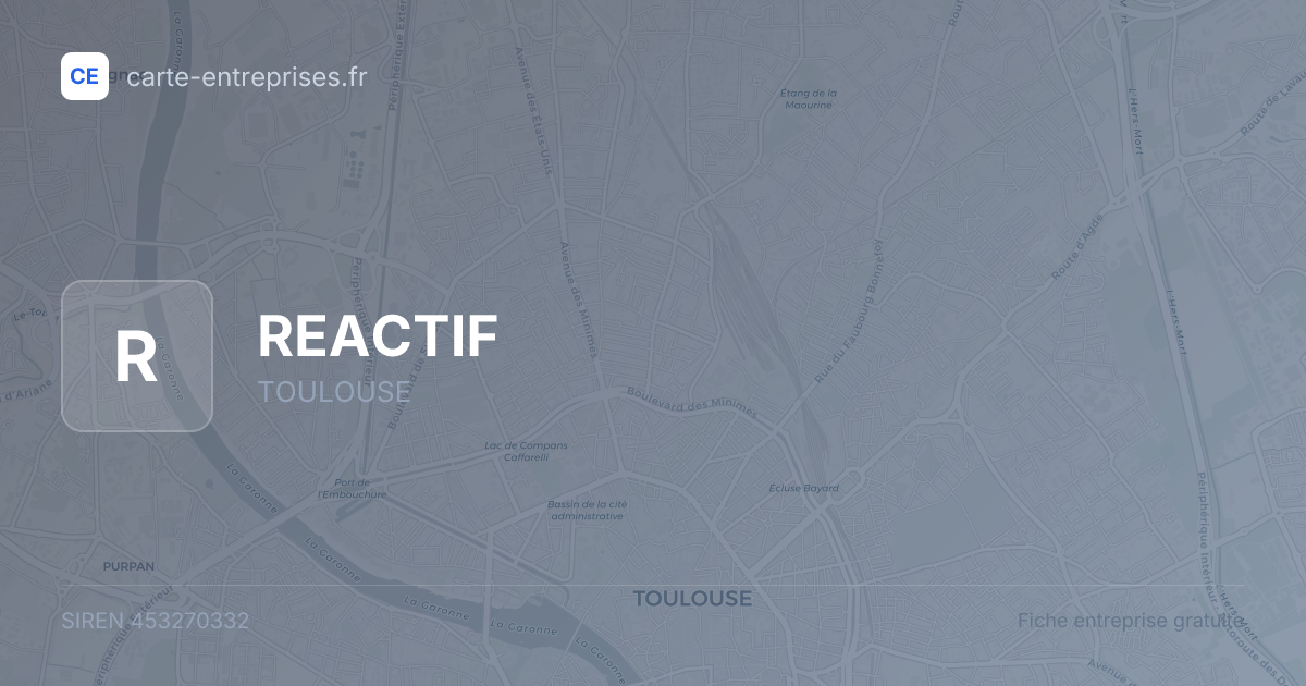 REACTIF — 453270332 — fiche entreprise