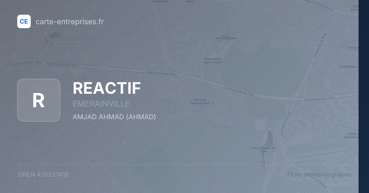 REACTIF — 478537418 — fiche entreprise