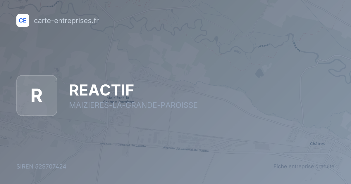 REACTIF — 529707424 — fiche entreprise