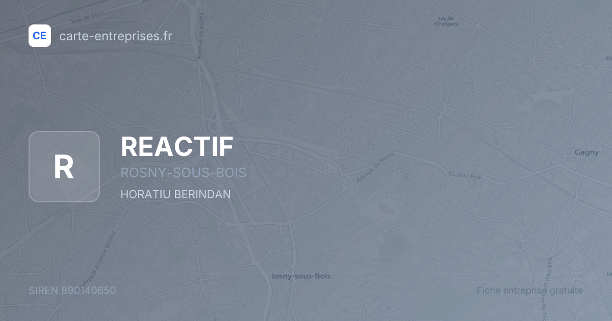 REACTIF — 890140650 — fiche entreprise