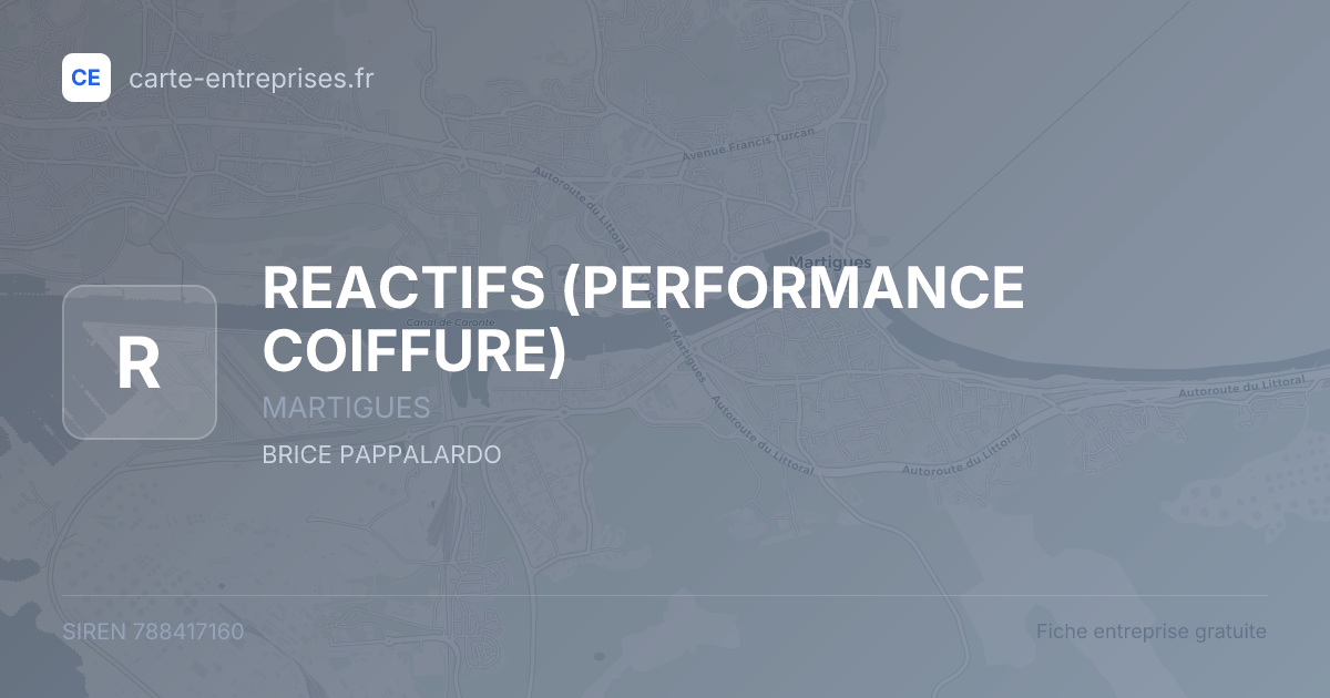 REACTIFS (PERFORMANCE COIFFURE) — 788417160 — fiche entreprise