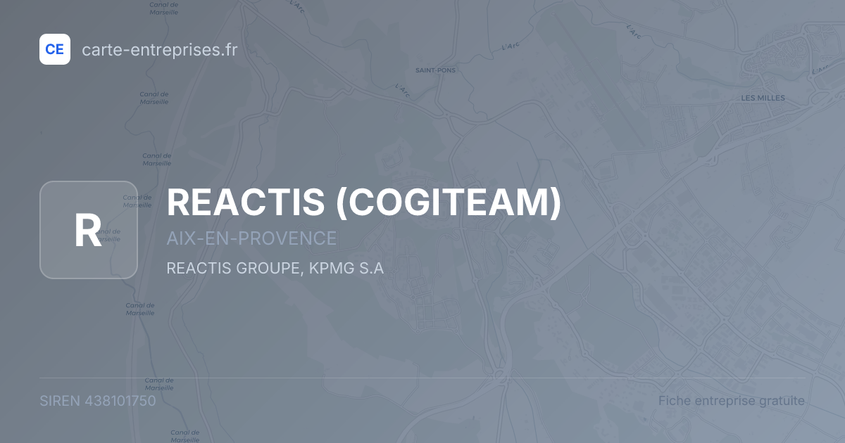 REACTIS (COGITEAM) — 438101750 — fiche entreprise