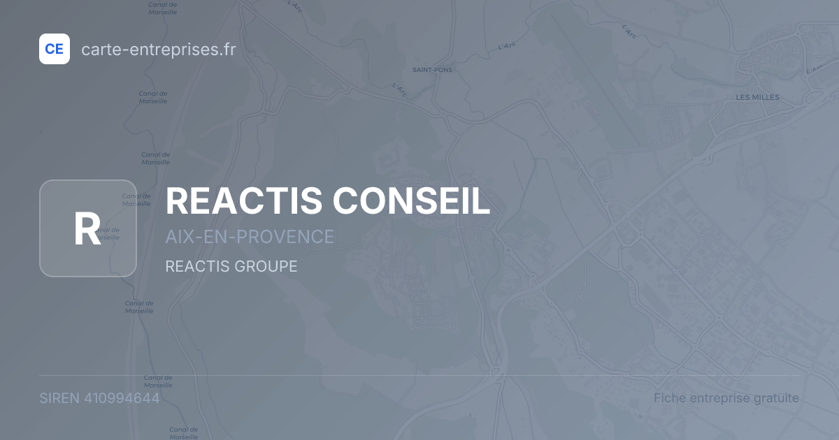 REACTIS CONSEIL — 410994644 — fiche entreprise