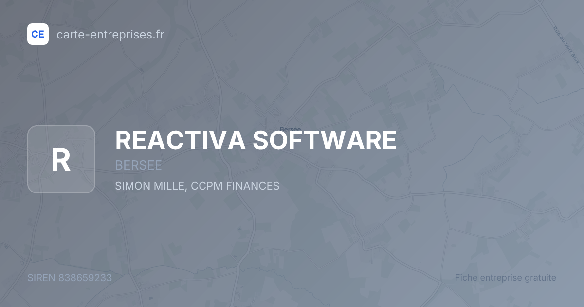REACTIVA SOFTWARE — 838659233 — fiche entreprise