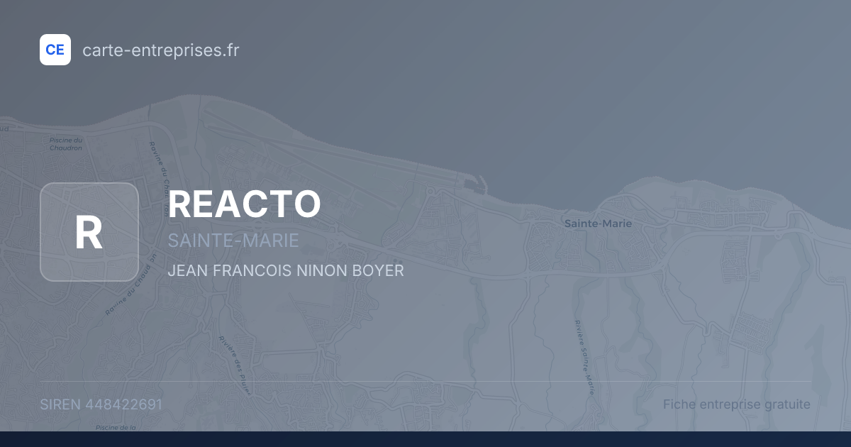 REACTO — 448422691 — fiche entreprise
