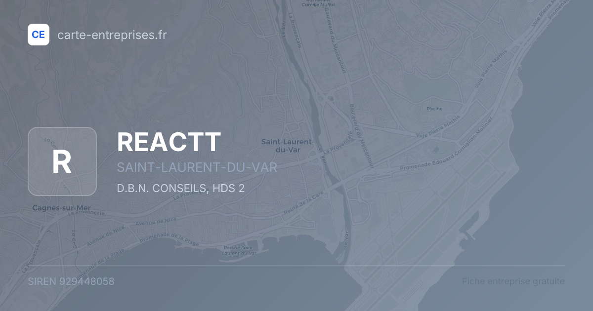 REACTT — 929448058 — fiche entreprise
