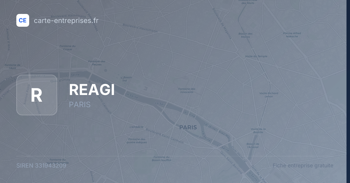 REAGI — 331943209 — fiche entreprise