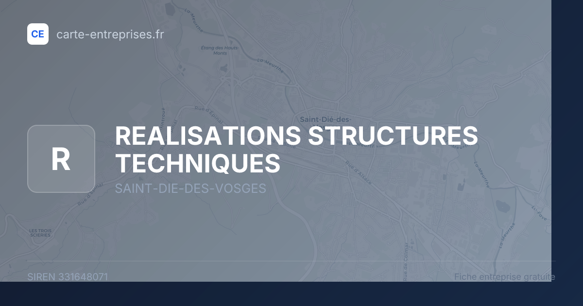REALISATIONS STRUCTURES TECHNIQUES — 331648071 — fiche entreprise
