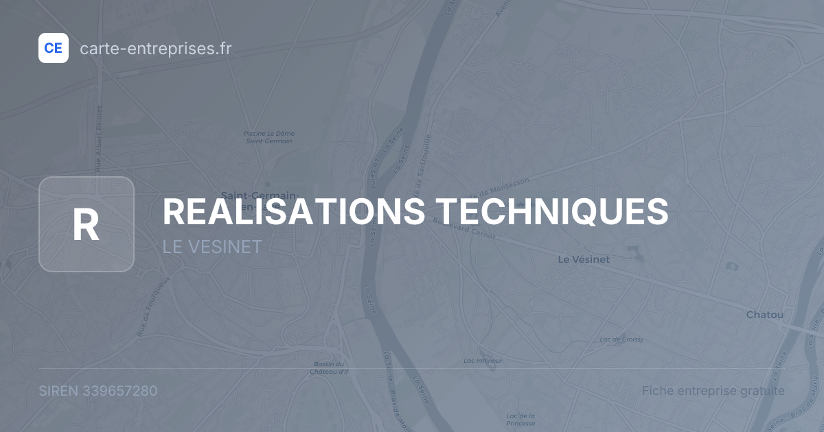 REALISATIONS TECHNIQUES — 339657280 — fiche entreprise