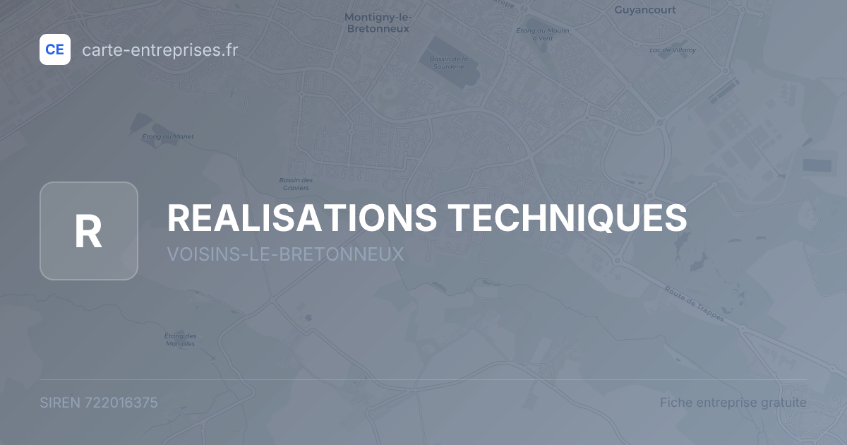 REALISATIONS TECHNIQUES — 722016375 — fiche entreprise