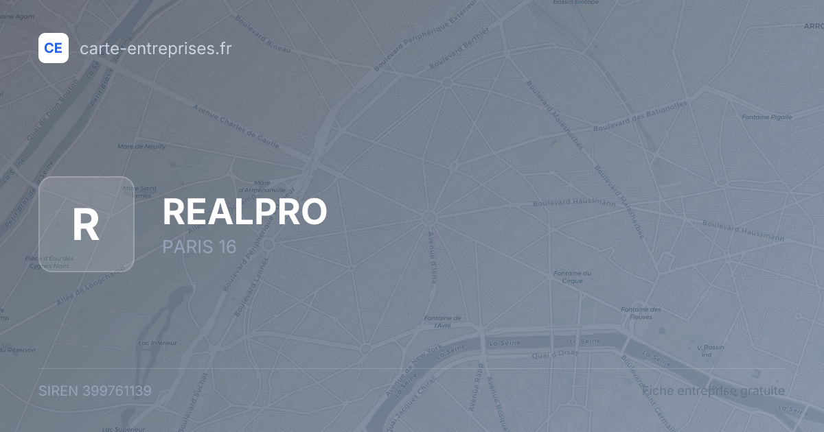 REALPRO — 399761139 — fiche entreprise
