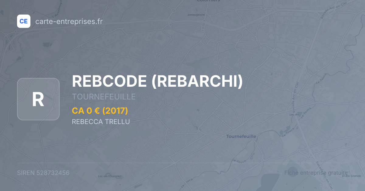 REBCODE (REBARCHI) — 528732456 — fiche entreprise