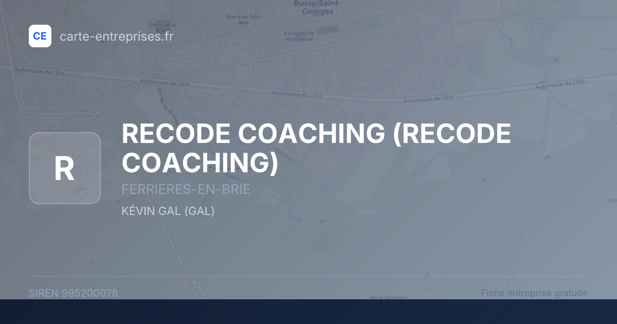 RECODE COACHING — 995200078 — fiche entreprise