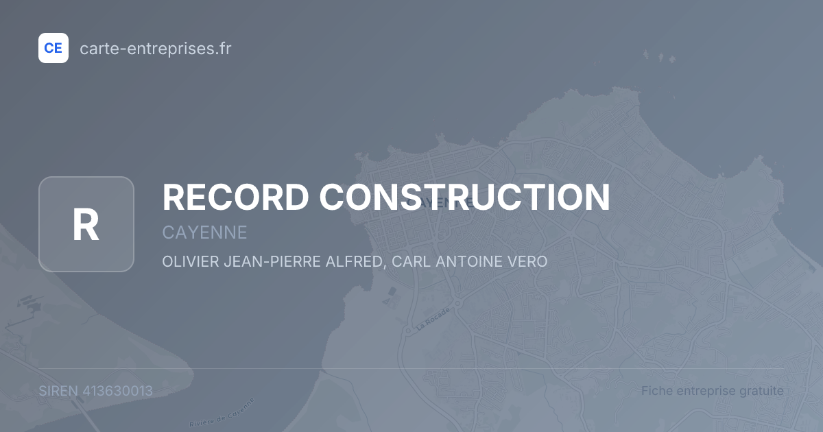 RECORD CONSTRUCTION — 413630013 — fiche entreprise