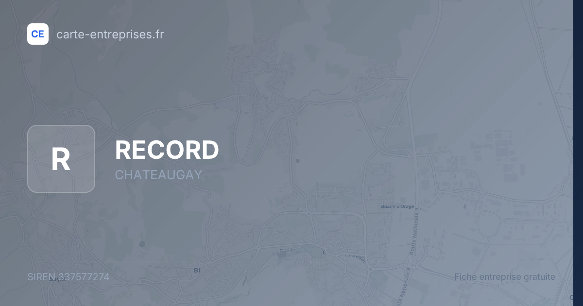 RECORD — 337577274 — fiche entreprise