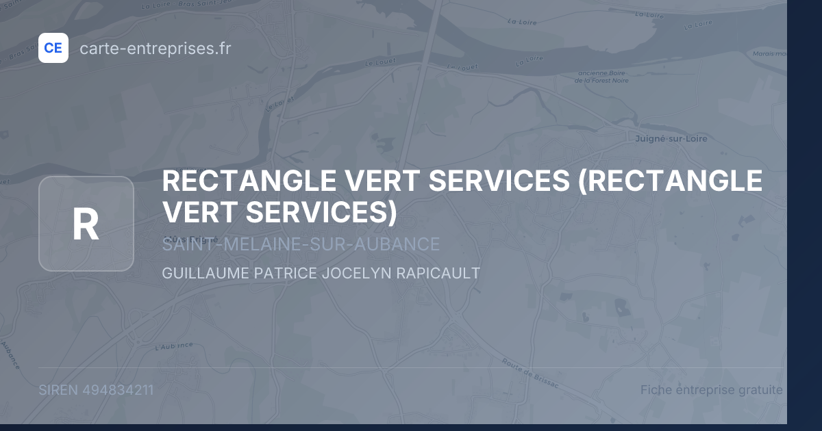 RECTANGLE VERT SERVICES — 494834211 — fiche entreprise