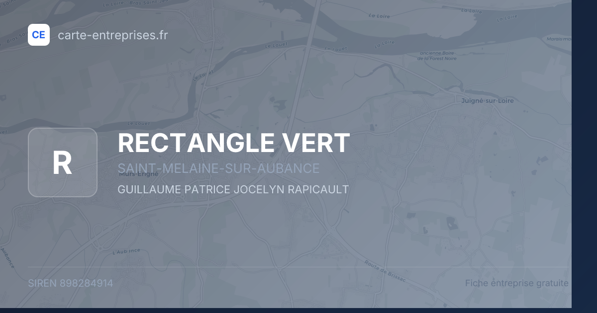 RECTANGLE VERT — 898284914 — fiche entreprise
