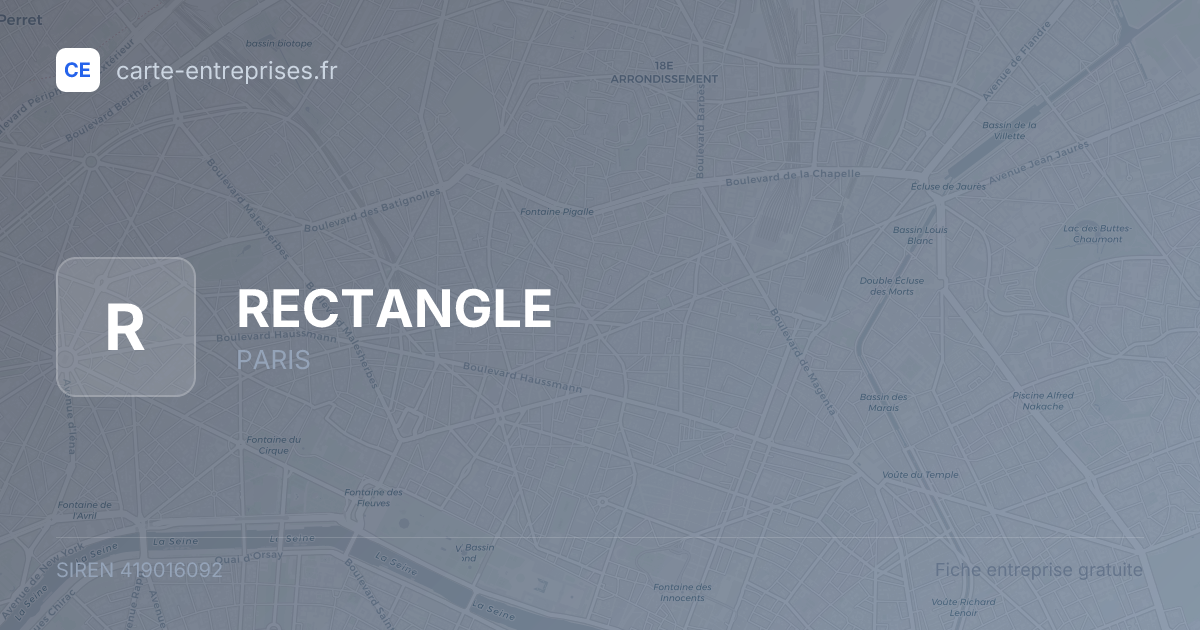 RECTANGLE — 419016092 — fiche entreprise