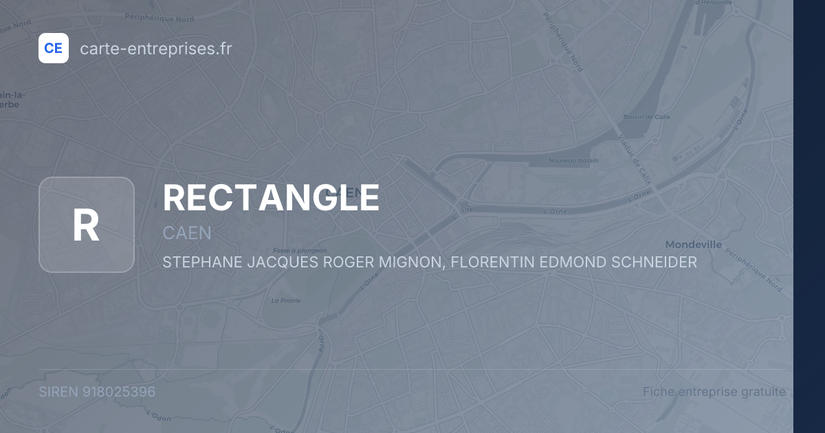 RECTANGLE — 918025396 — fiche entreprise