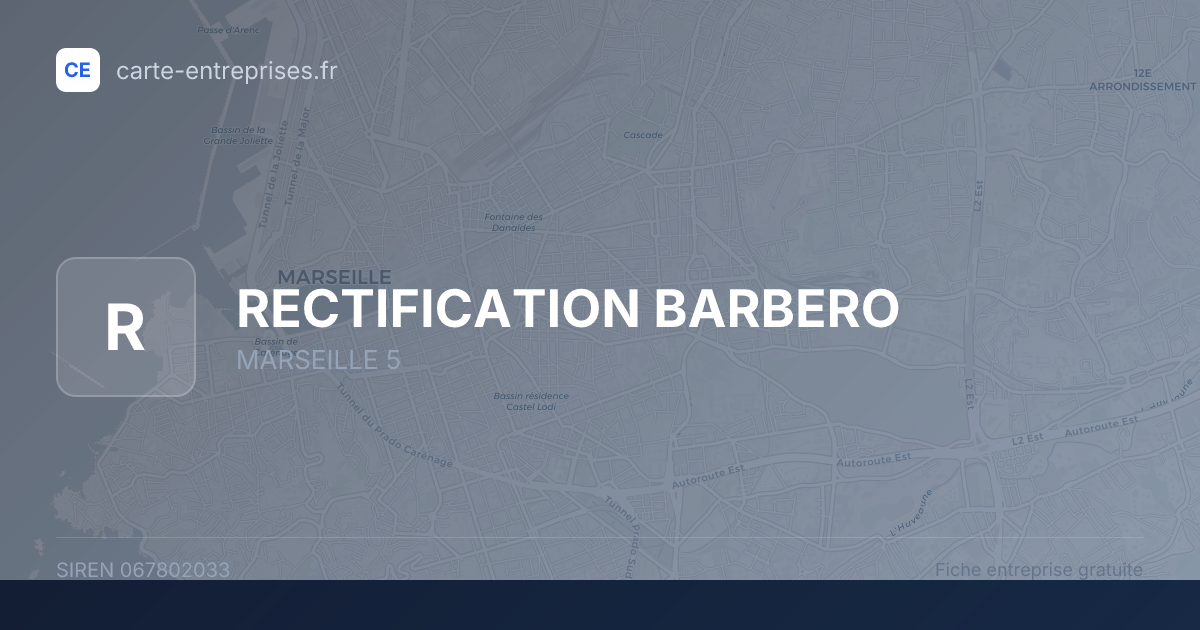 RECTIFICATION BARBERO — 067802033 — fiche entreprise