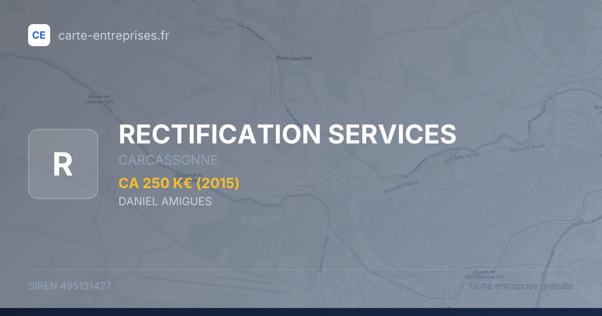 RECTIFICATION SERVICES — 495131427 — fiche entreprise