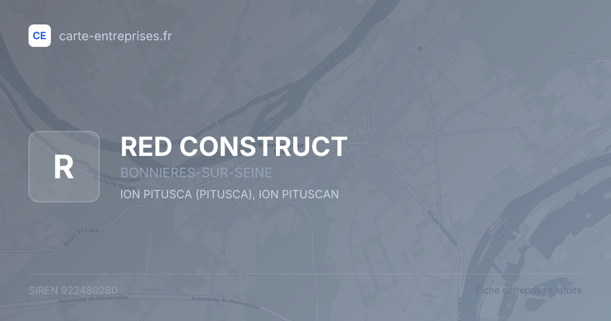 RED CONSTRUCT — 922480280 — fiche entreprise