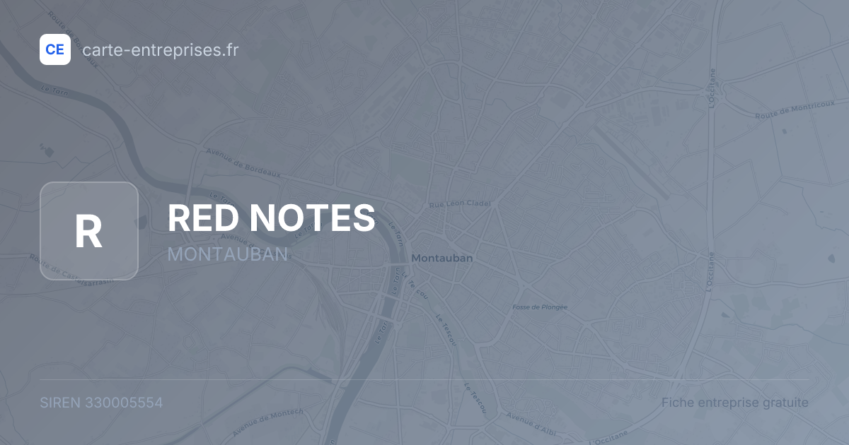 RED NOTES — 330005554 — fiche entreprise