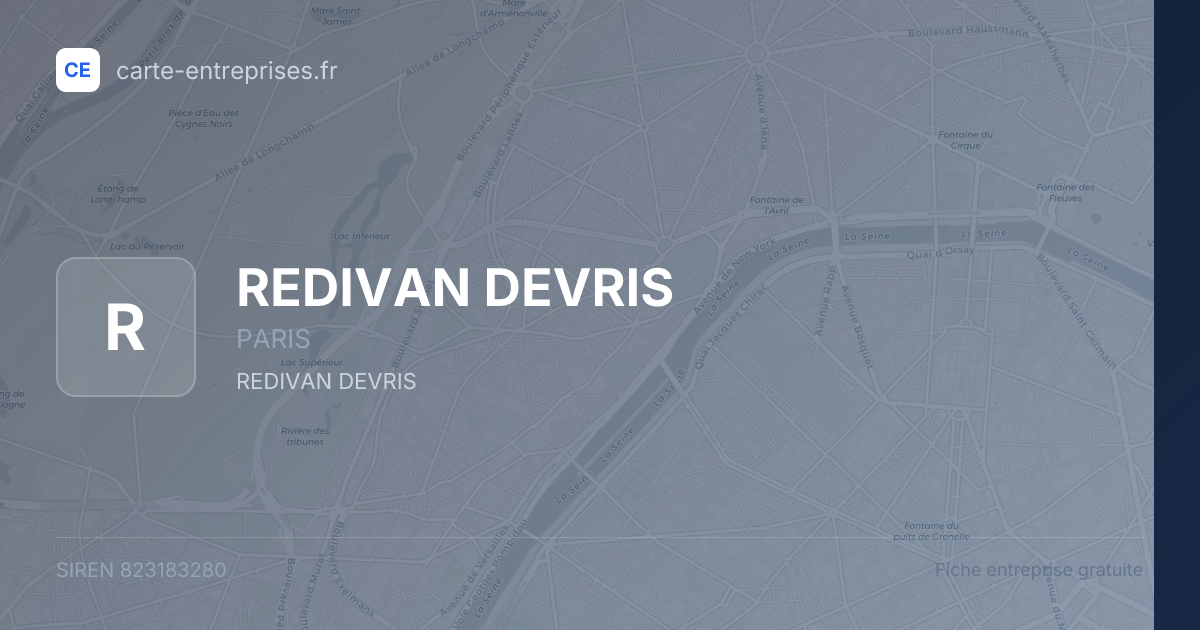 REDIVAN DEVRIS — 823183280 — fiche entreprise