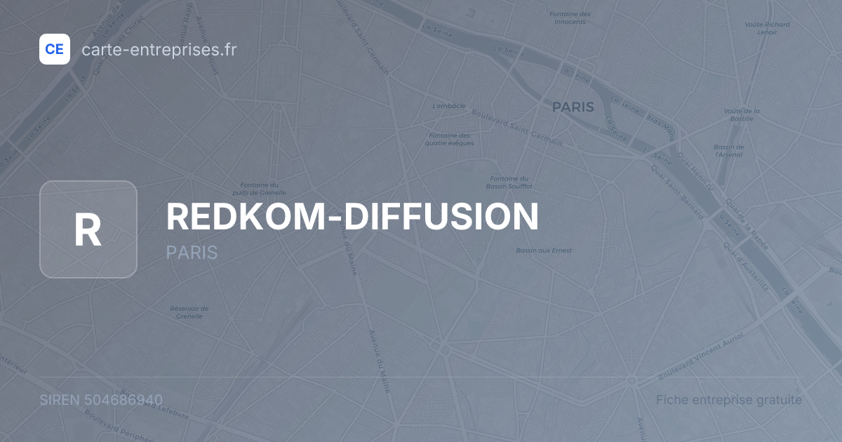 REDKOM-DIFFUSION — 504686940 — fiche entreprise
