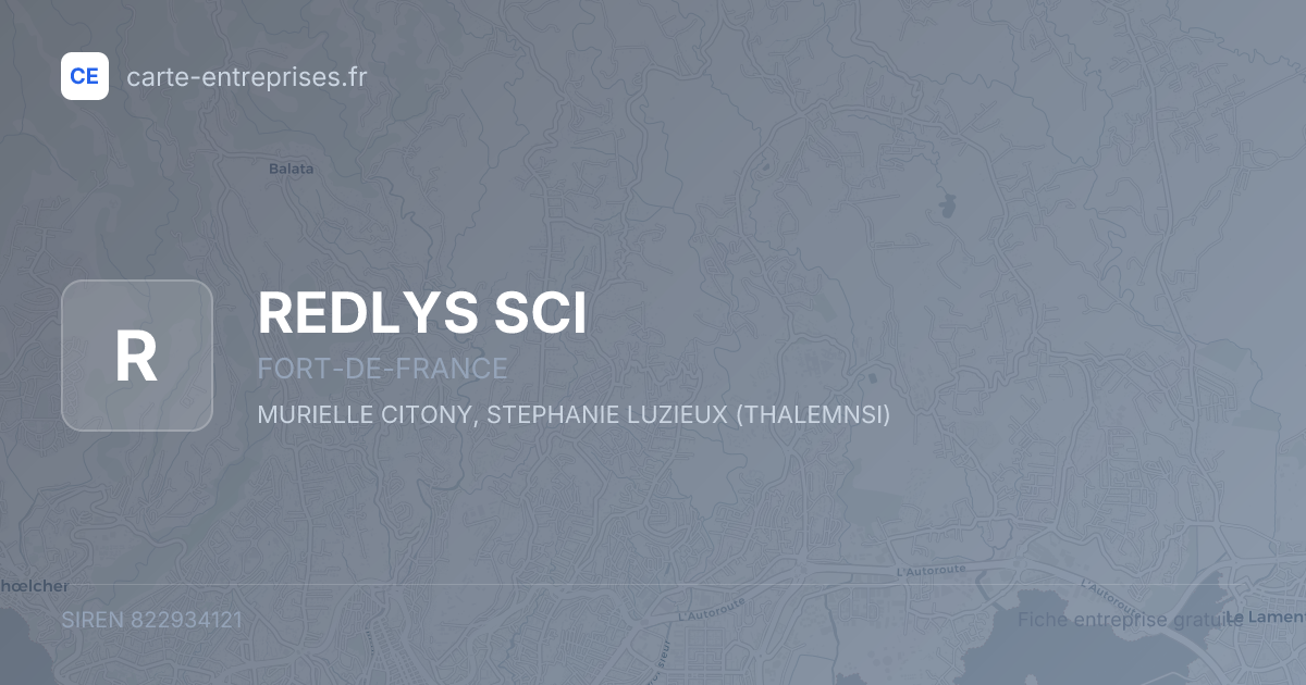 REDLYS SCI — 822934121 — fiche entreprise