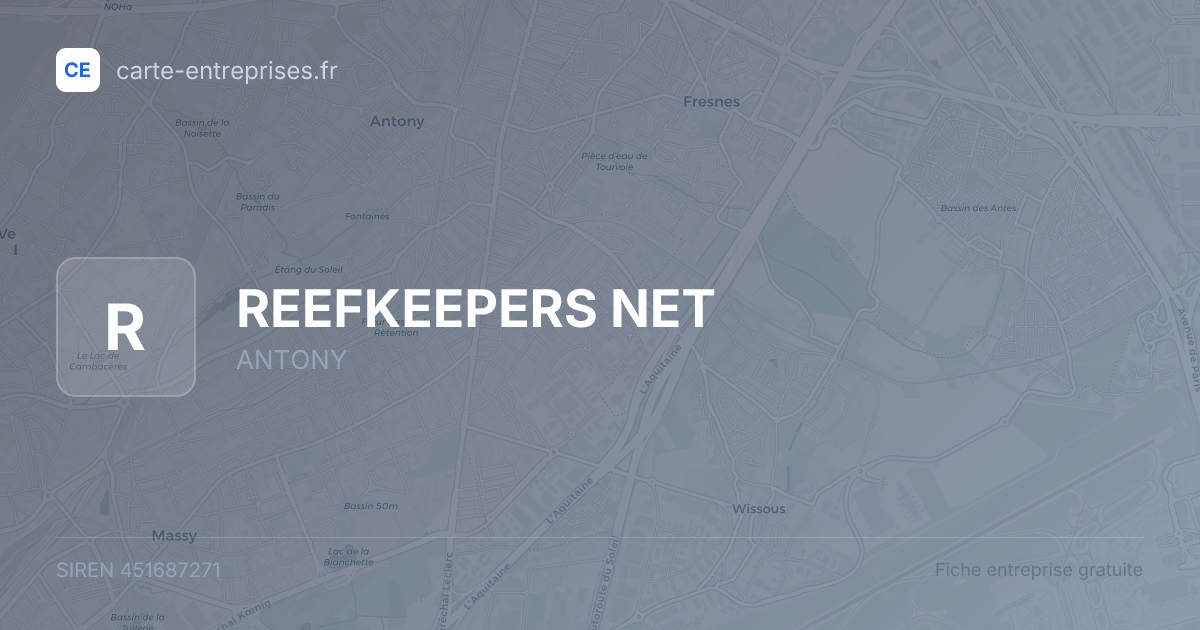 REEFKEEPERS NET — 451687271 — fiche entreprise