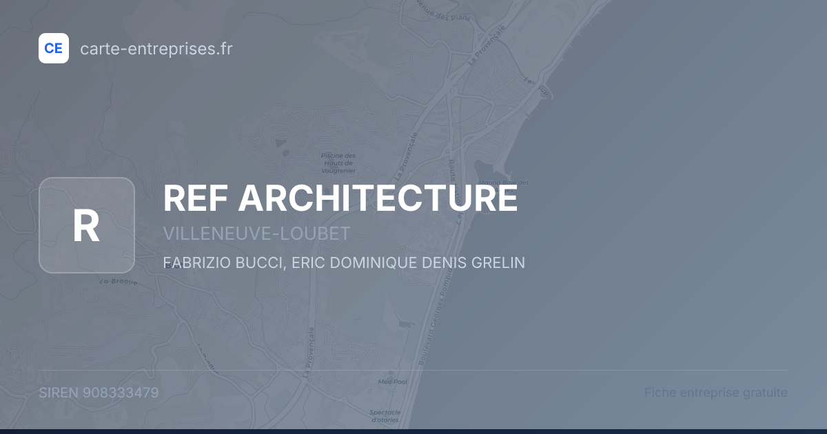 REF ARCHITECTURE — 908333479 — fiche entreprise