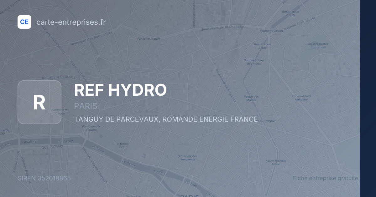REF HYDRO — 352018865 — fiche entreprise