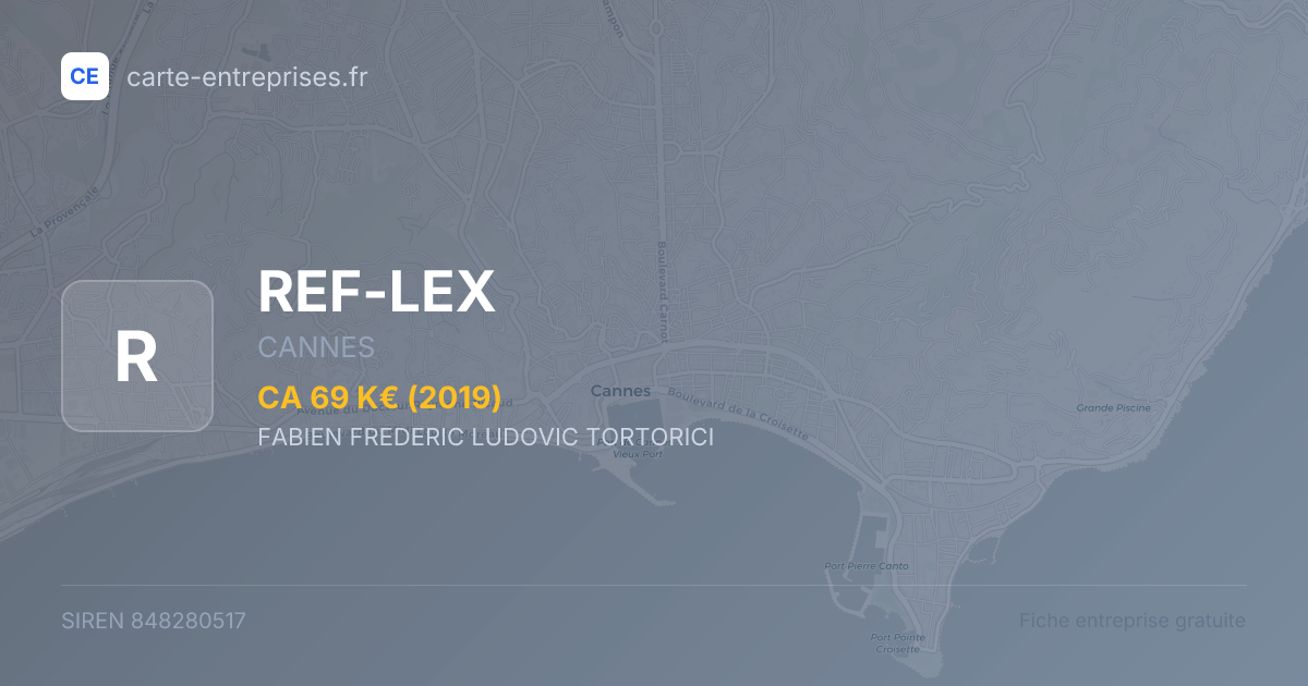 REF-LEX — 848280517 — fiche entreprise