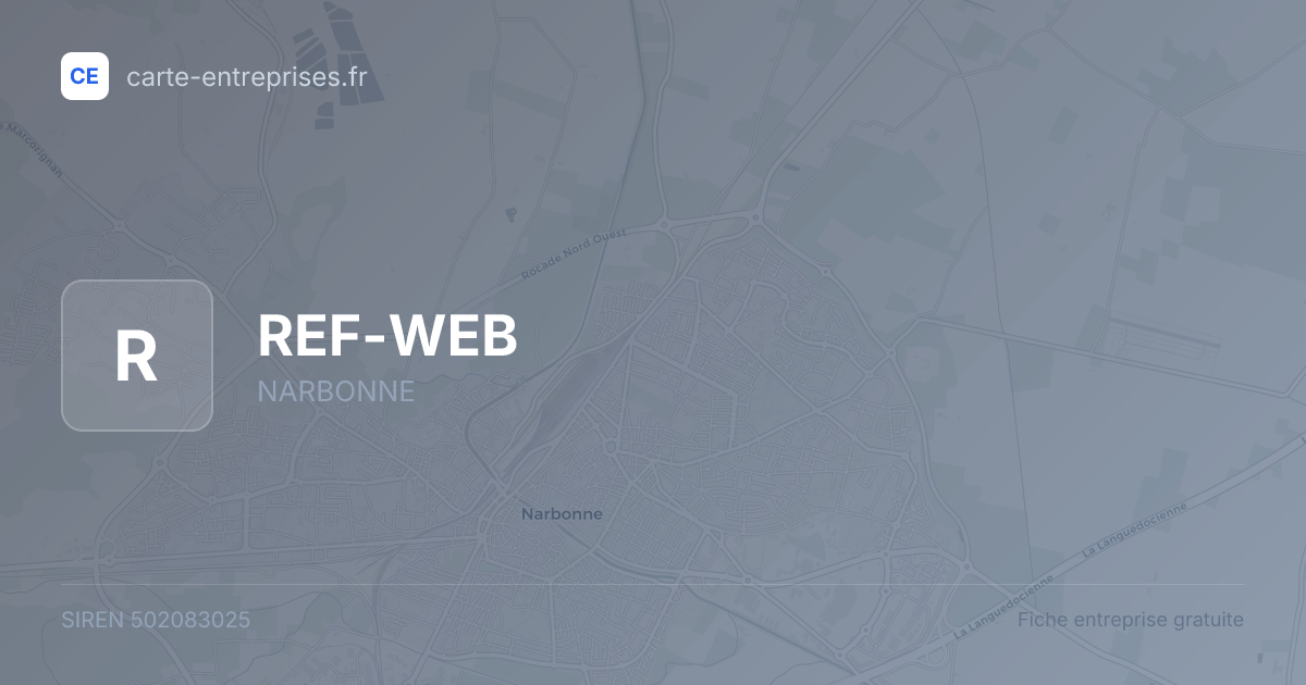 REF-WEB — 502083025 — fiche entreprise