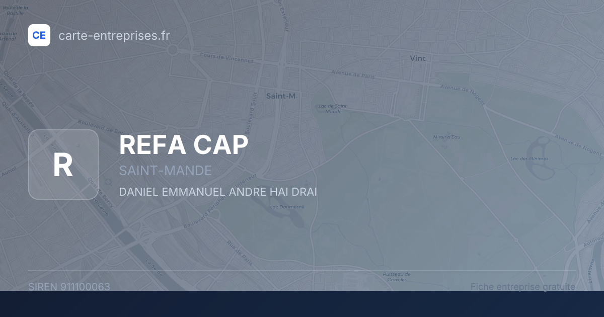 REFA CAP — 911100063 — fiche entreprise