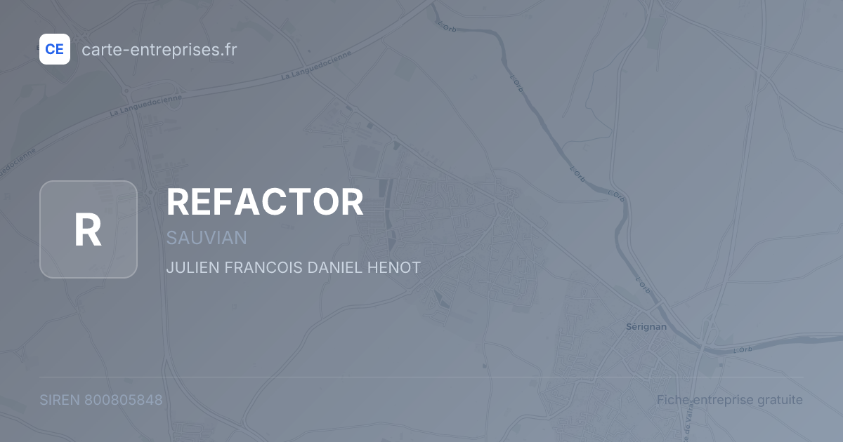REFACTOR — 800805848 — fiche entreprise