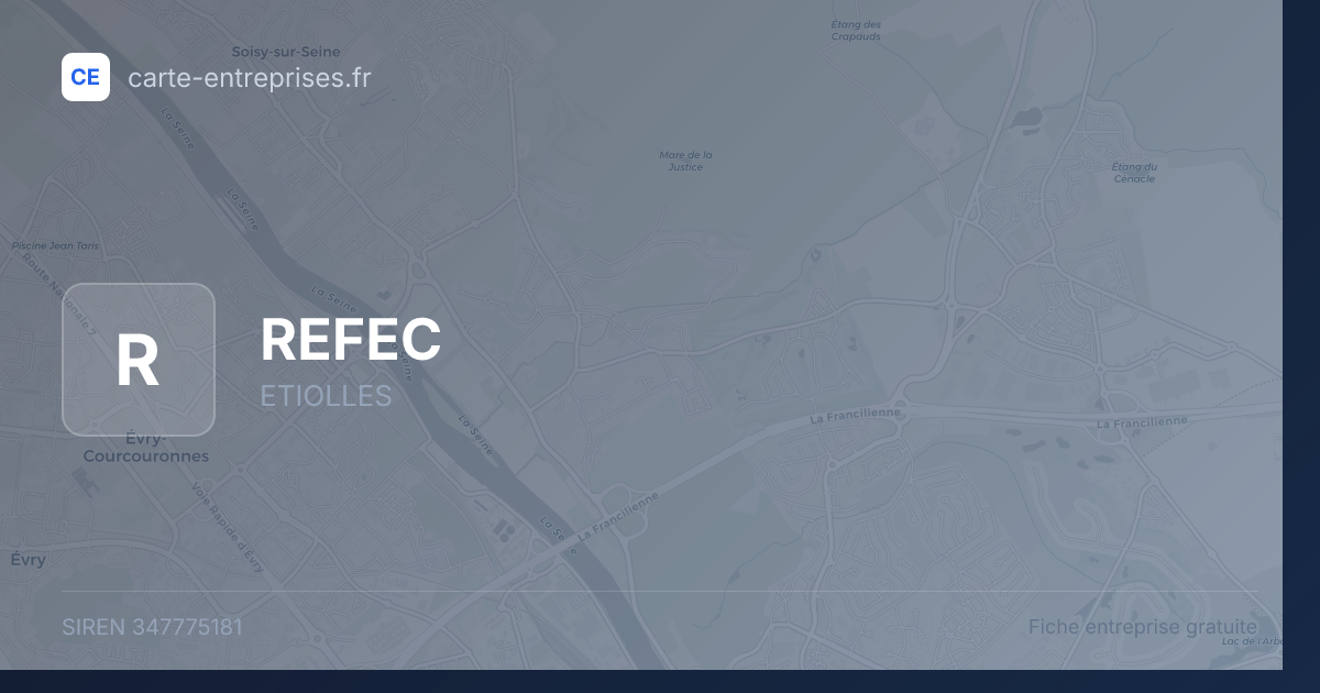 REFEC — 347775181 — fiche entreprise