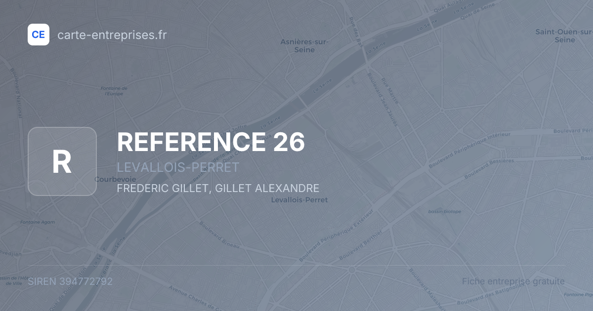 REFERENCE 26 — 394772792 — fiche entreprise