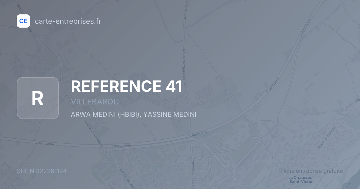 REFERENCE 41 — 822261194 — fiche entreprise
