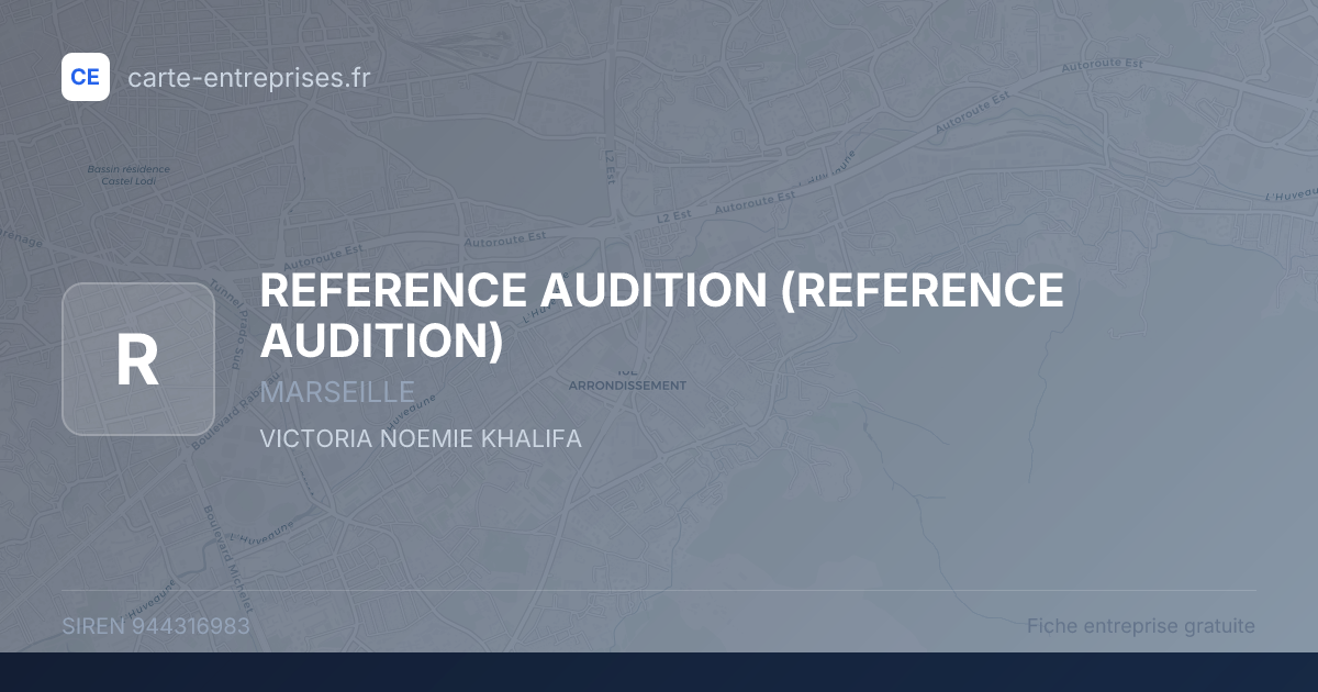 REFERENCE AUDITION — 944316983 — fiche entreprise