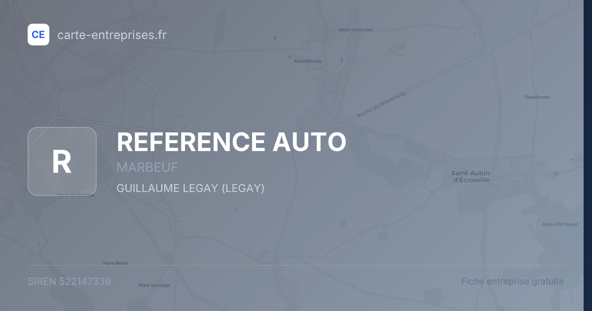 REFERENCE AUTO — 522147339 — fiche entreprise