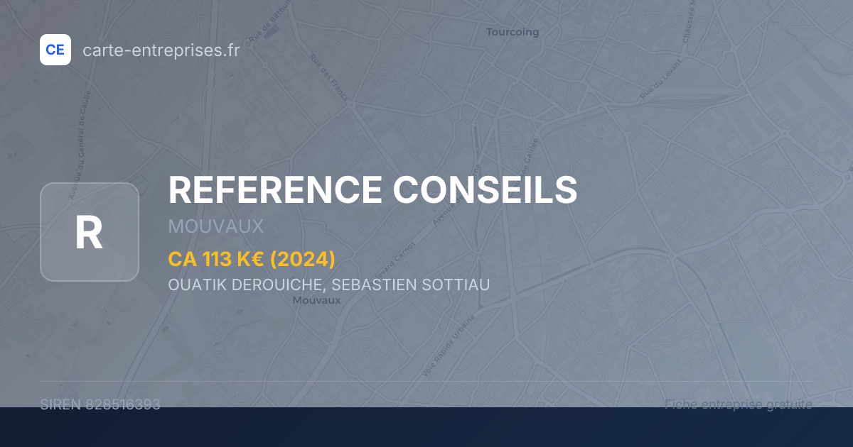 REFERENCE CONSEILS — 828516393 — fiche entreprise