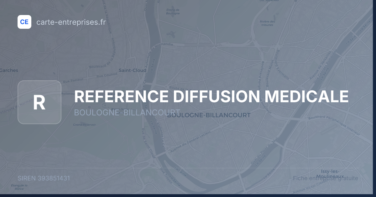 REFERENCE DIFFUSION MEDICALE — 393851431 — fiche entreprise
