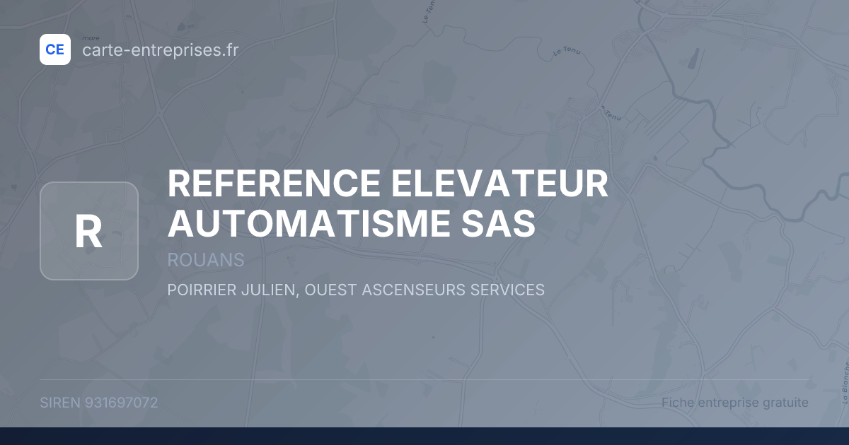 REFERENCE ELEVATEUR AUTOMATISME SAS — 931697072 — fiche entreprise