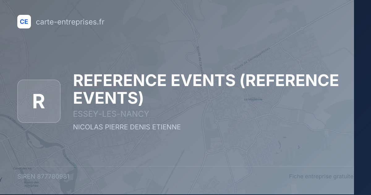 REFERENCE EVENTS — 877780981 — fiche entreprise