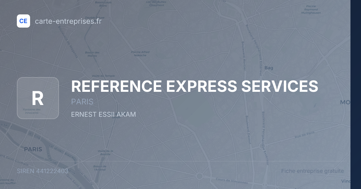 REFERENCE EXPRESS SERVICES — 441222403 — fiche entreprise