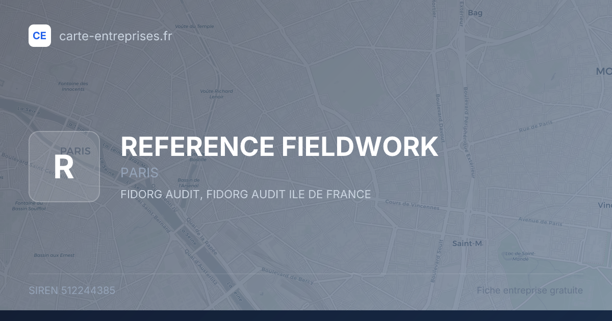 REFERENCE FIELDWORK — 512244385 — fiche entreprise